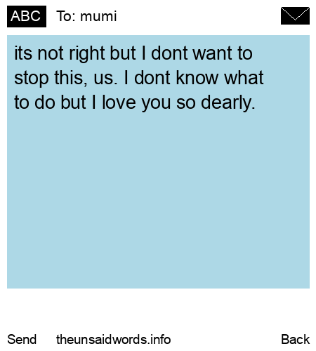 unsent message to mumi