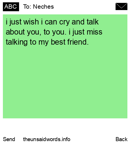 unsent message to Neches