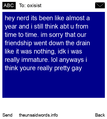 unsent message to oxisist