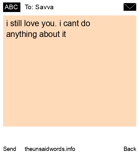 unsent message to Savva