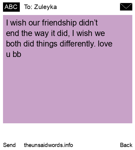 unsent message to Zuleyka 