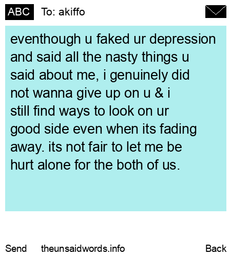 unsent message to akiffo