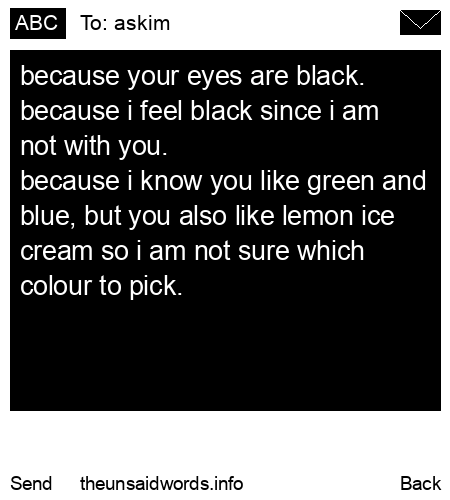 unsent message to askim