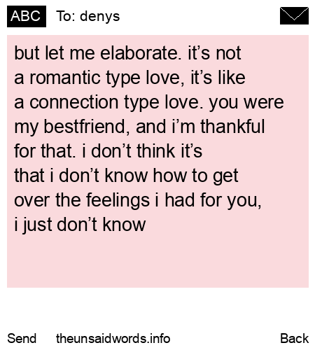 unsent message to denys