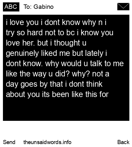 unsent message to Gabino