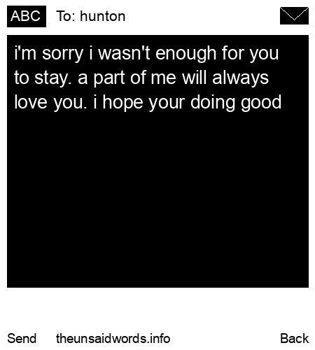unsent message to hunton