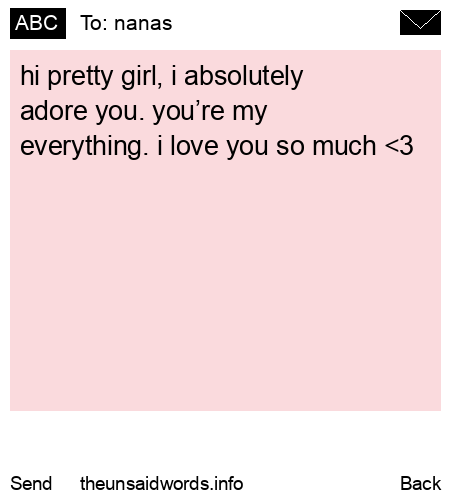 unsent message to nanas