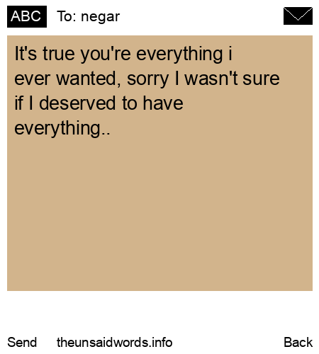 unsent message to negar
