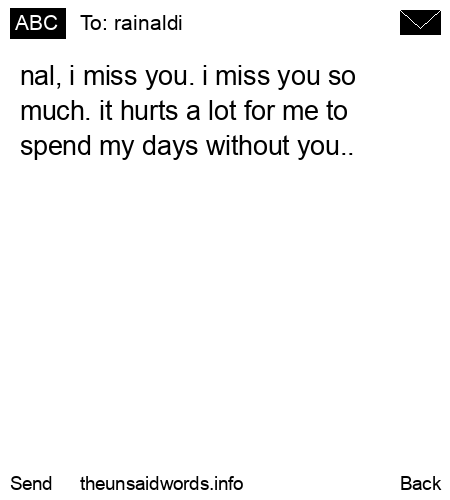 unsent message to rainaldi