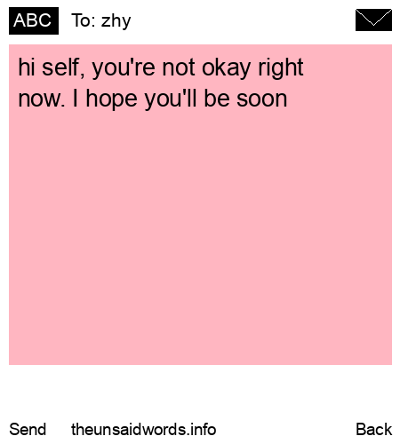 unsent message to zhy