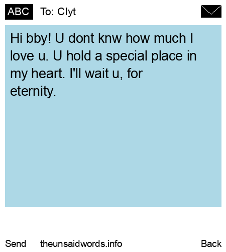 unsent message to Clyt