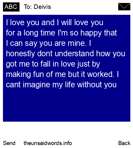 unsent message to Deivis