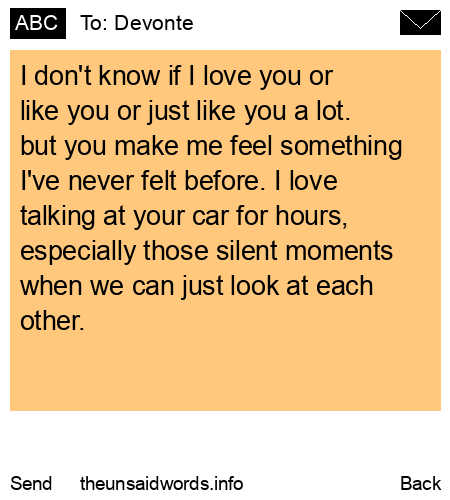 unsent message to Devonte