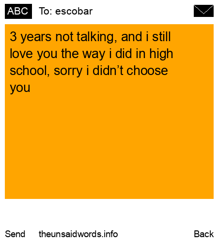 unsent message to escobar