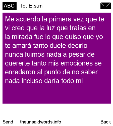 unsent message to E.s.m