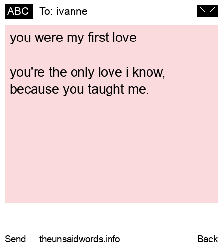 unsent message to ivanne