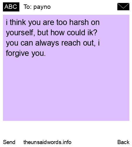 unsent message to payno