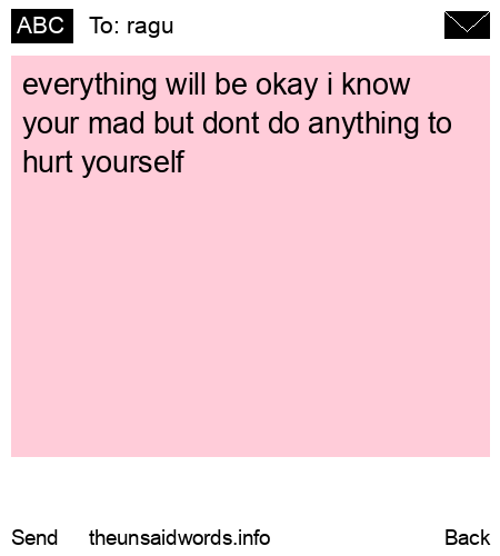 unsent message to ragu