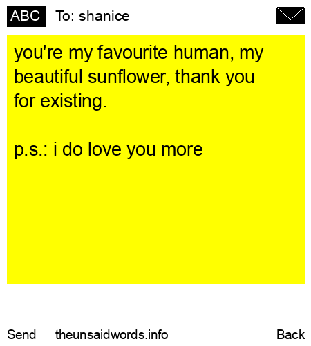 unsent message to shanice