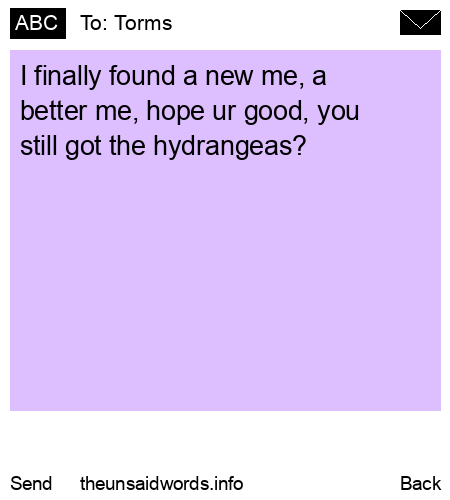 unsent message to Torms