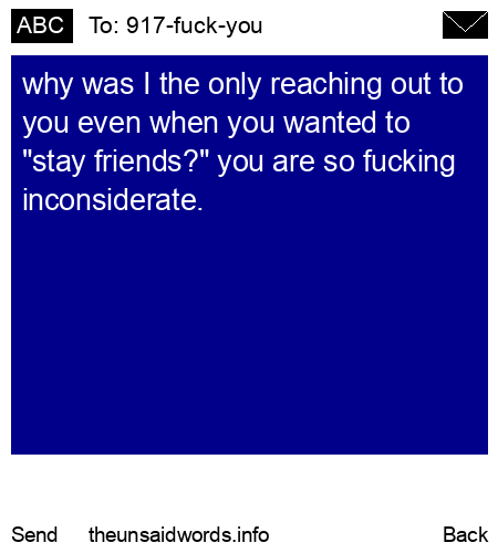 unsent message to 917-fuck-you