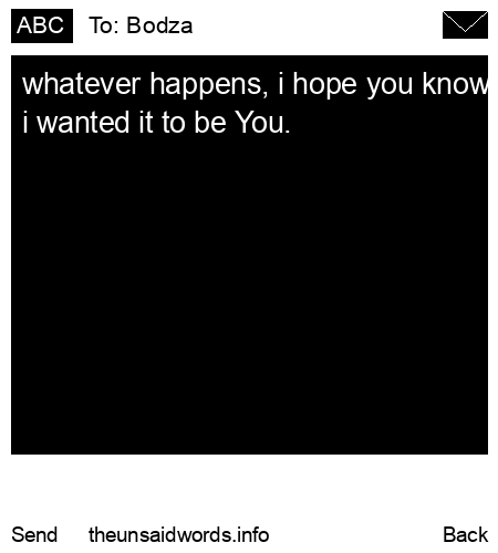 unsent message to Bodza