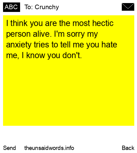 unsent message to Crunchy