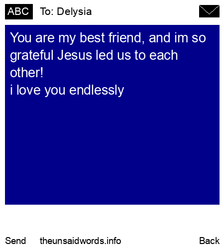 unsent message to Delysia