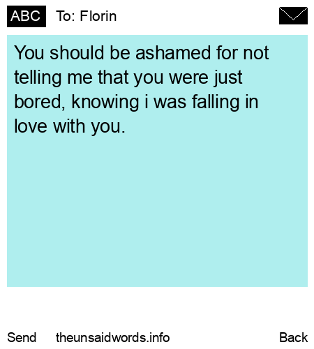 unsent message to Florin