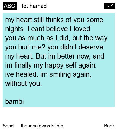 unsent message to hamad