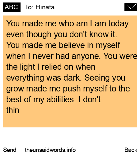 unsent message to Hinata