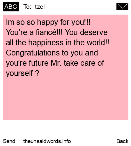 unsent message to Itzel
