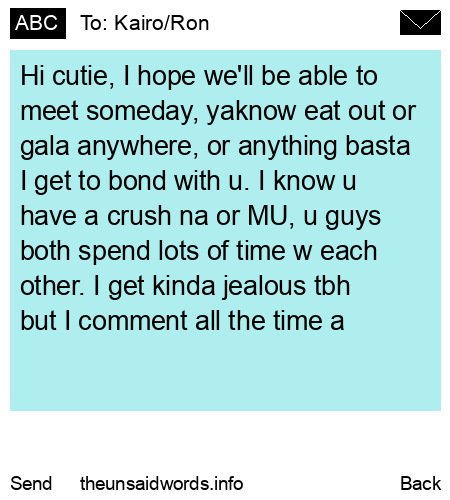 unsent message to Kairo/Ron