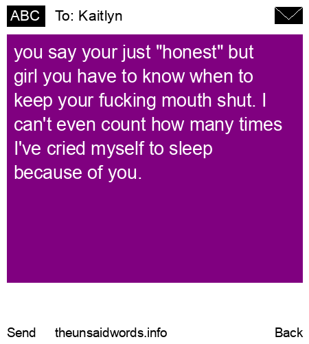 unsent message to Kaitlyn