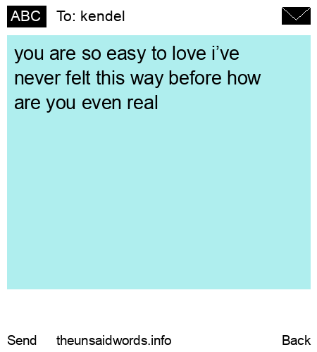 unsent message to kendel