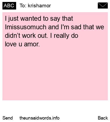 unsent message to krishamor