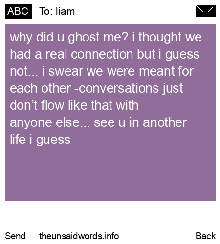 unsent message to liam