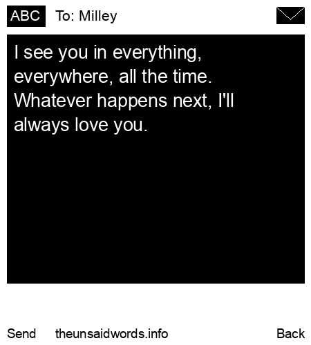unsent message to Milley