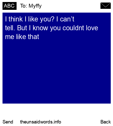 unsent message to Myffy