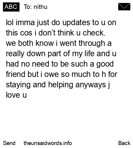 unsent message to nithu