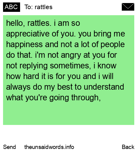 unsent message to rattles