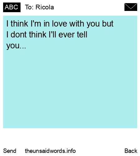 unsent message to Ricola