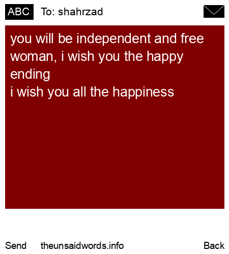 unsent message to shahrzad