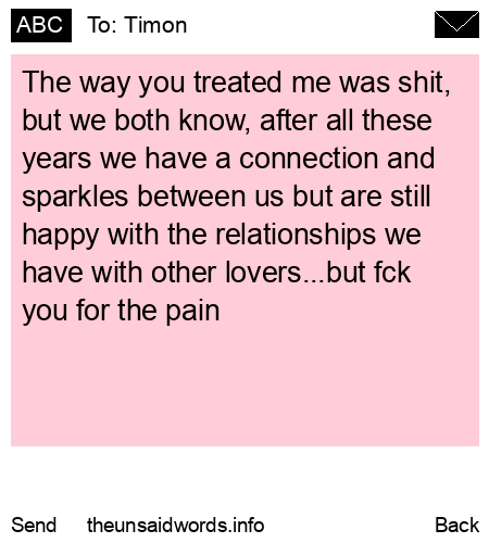 unsent message to Timon