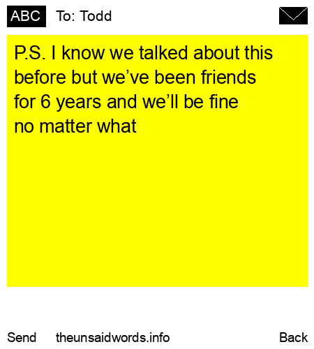 unsent message to Todd