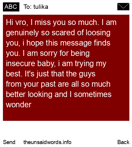 unsent message to tulika