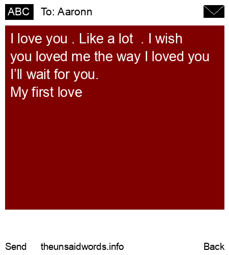 unsent message to Aaronn