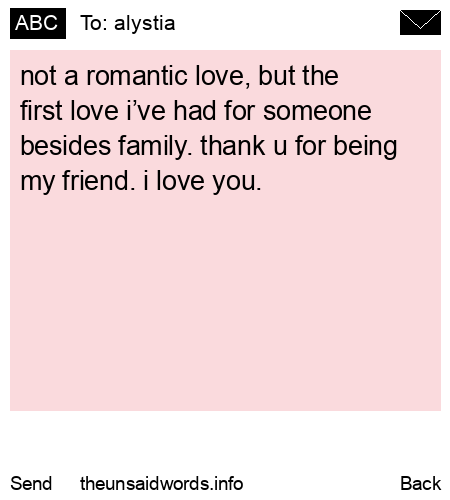 unsent message to alystia