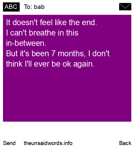 unsent message to bab
