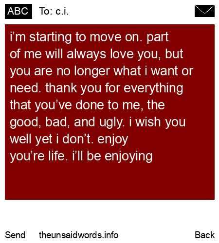 unsent message to c.i.
